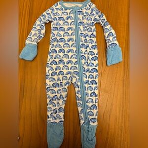 Little Sleepies Blue Rainbows Zippy - Size 0-3M